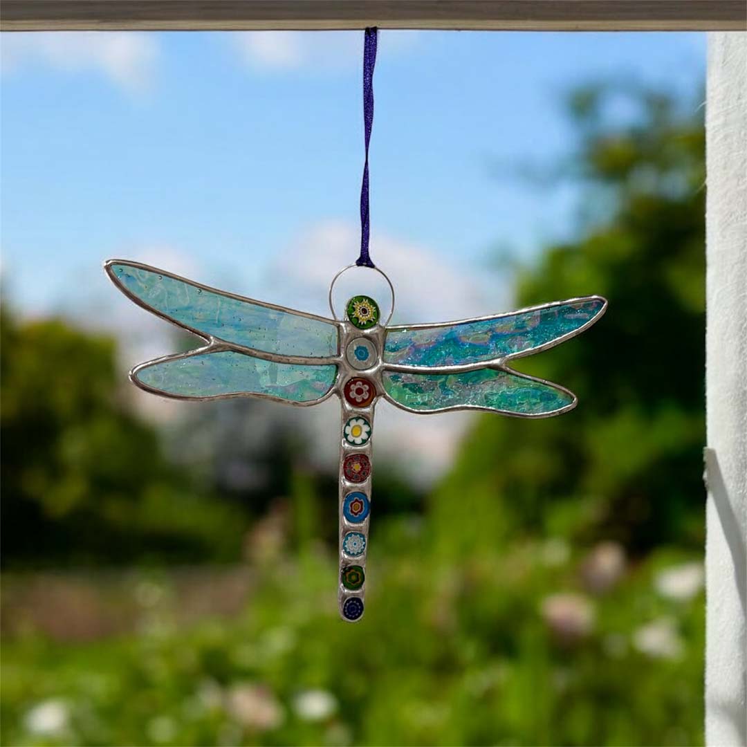 Dragonfly Glass Art Dragonfly Decoration_Just Makers