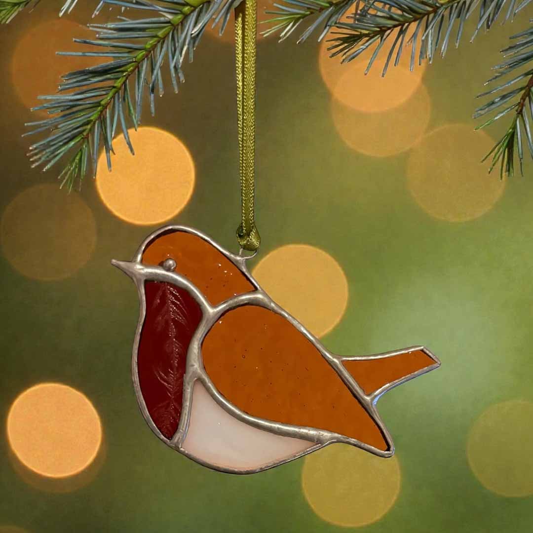 Dragonfly Glass Art Hanging Robin - Just Makers Dragonfly Glass Art