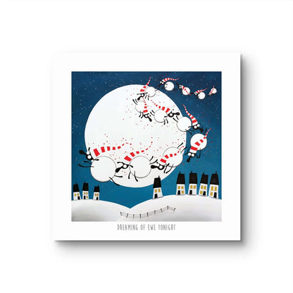 Dreaming of Ewe Tonight 10&quot; Print Unframed - Mervyn Tay Art_Just Makers