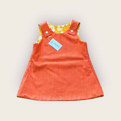 Duck and Fruit Reversible Stripe Dress 1-2 Years - Jumplings Clothes_Just Makers