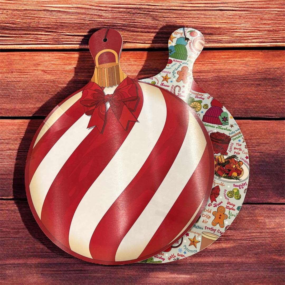 Eat, Drink, Bauble Large Chopping Board - Bean and Bemble_Just Makers