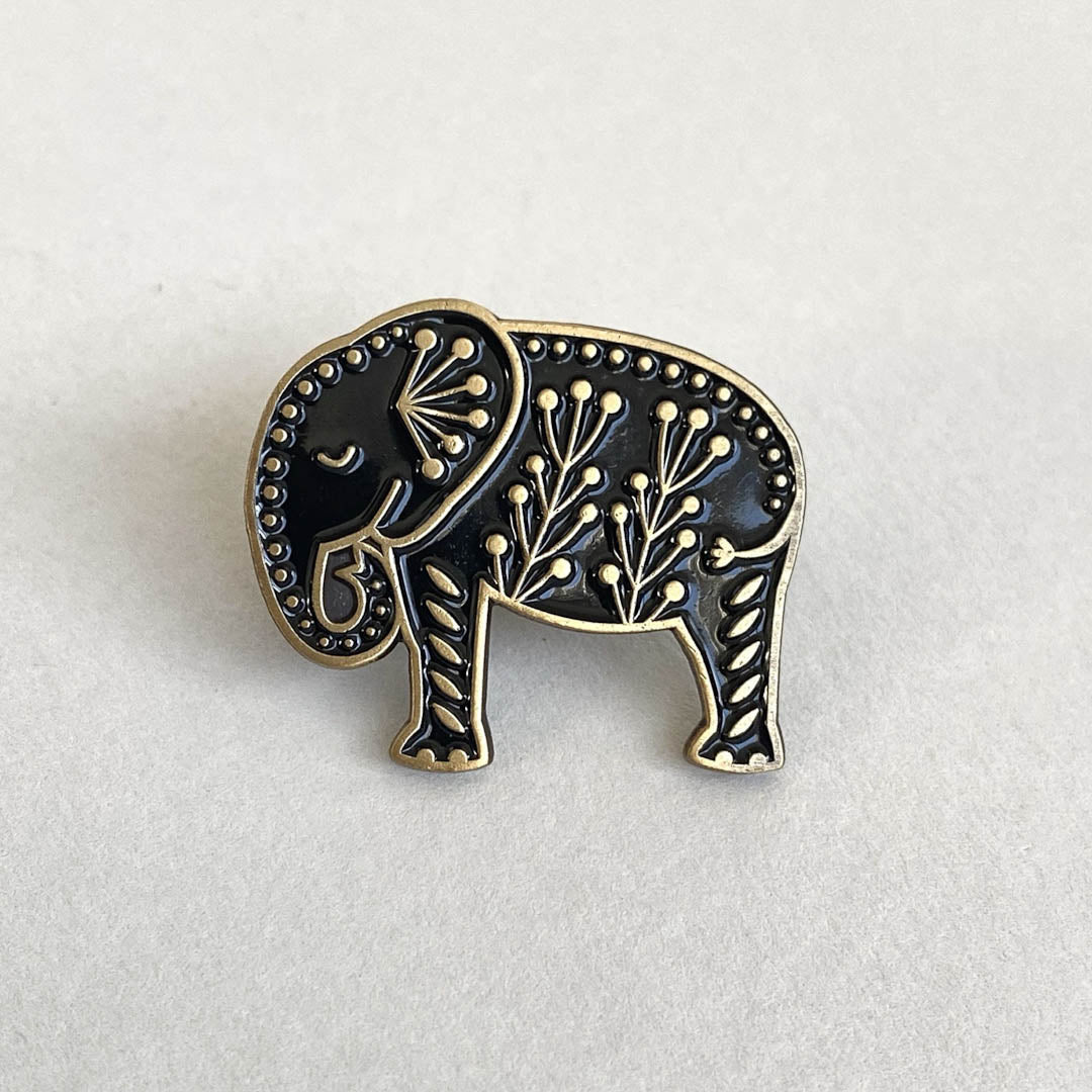 Elephant enamel pin Maggie Magoo Designs_Just Makers
