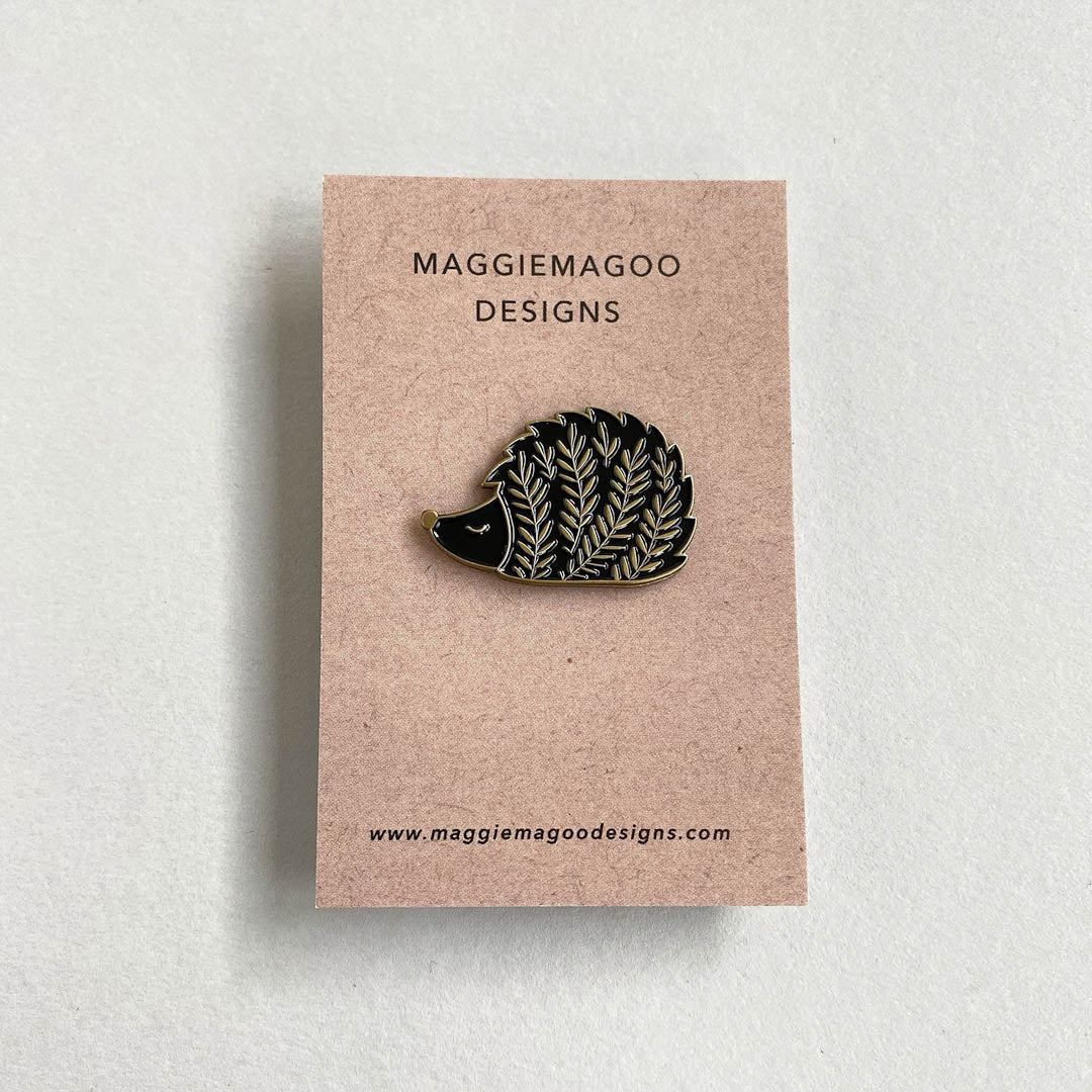 Hedgehog Enamel Pin by Maggie Magoo Designs - Just Makers Maggie Magoo Designs