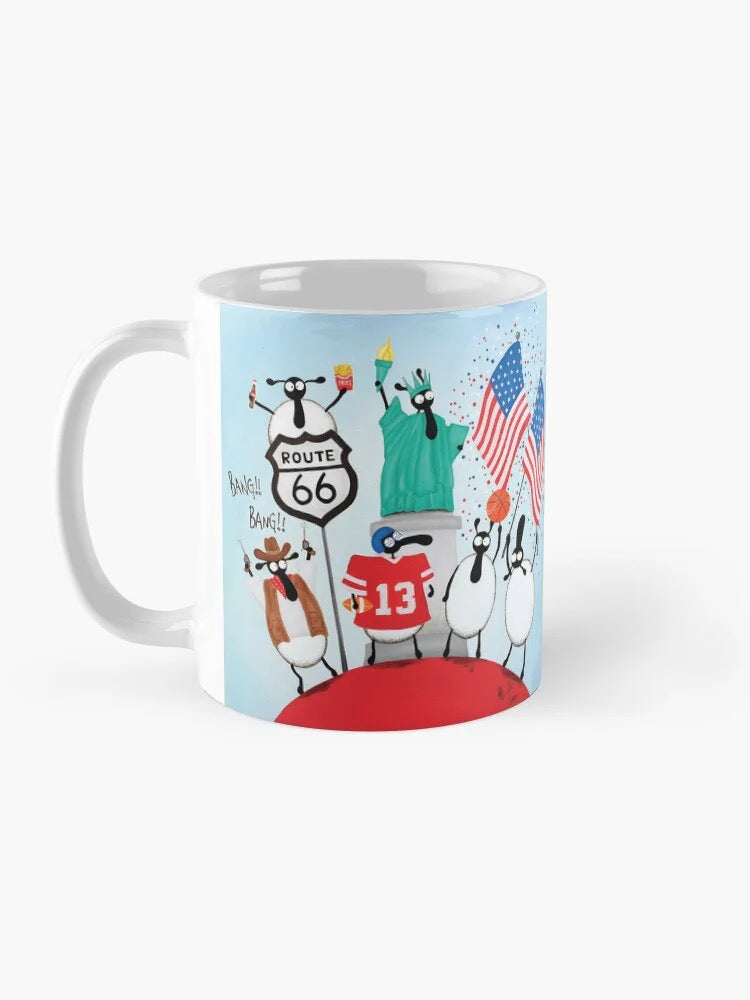 Ewe.S.A Ceramic Mug - Mervyn Tay Art_Just Makers
