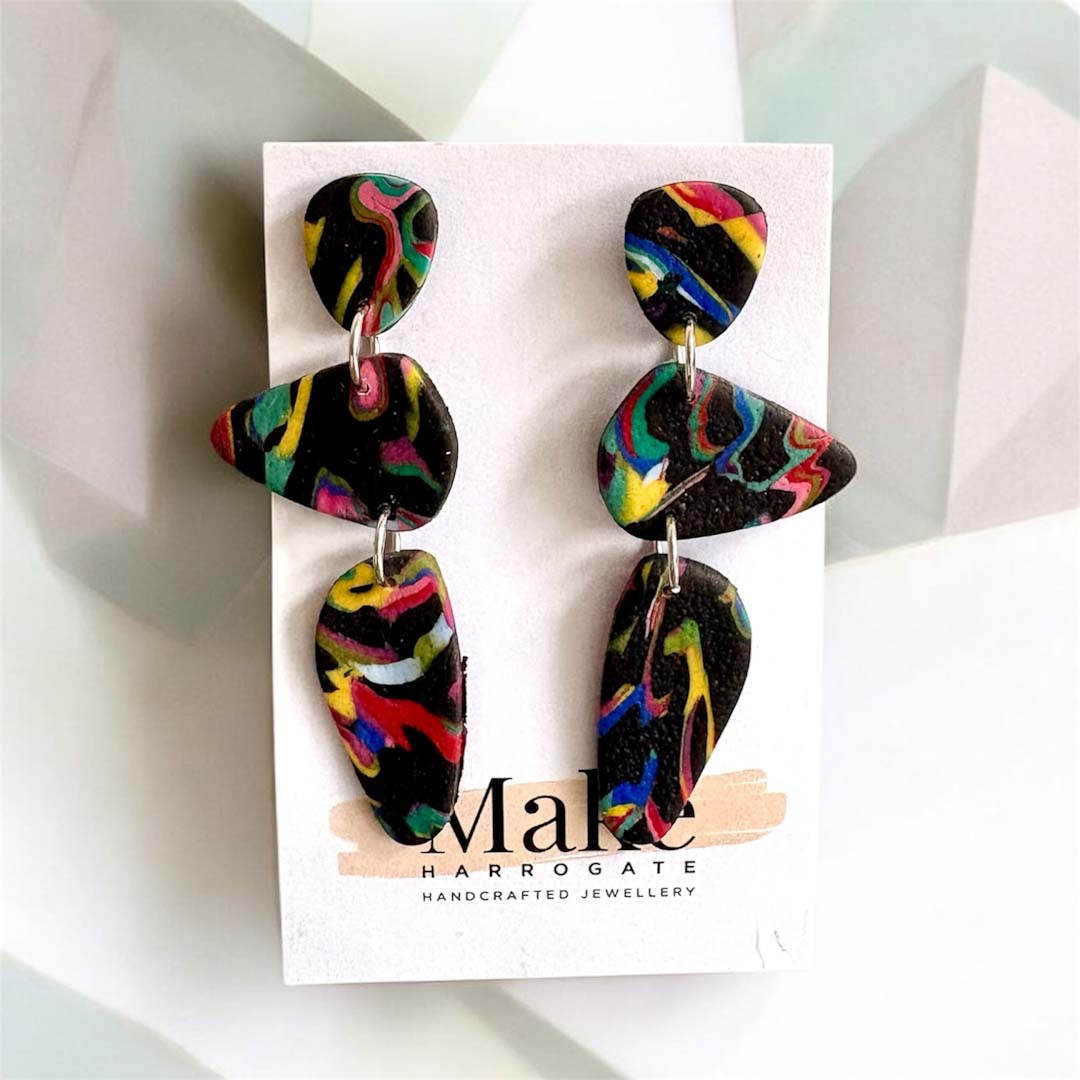 Extra Large Pebble Drop Earrings - Make Harrogate_Just Makers