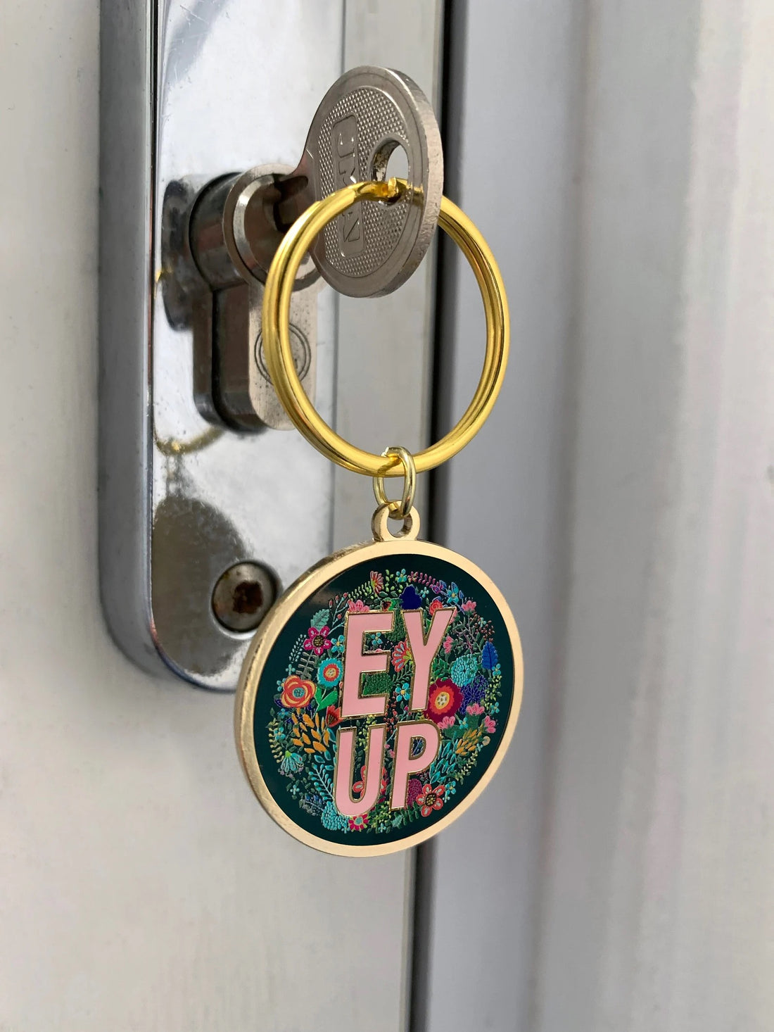 Ey Up Floral Keyring - JAM Artworks_Just Makers