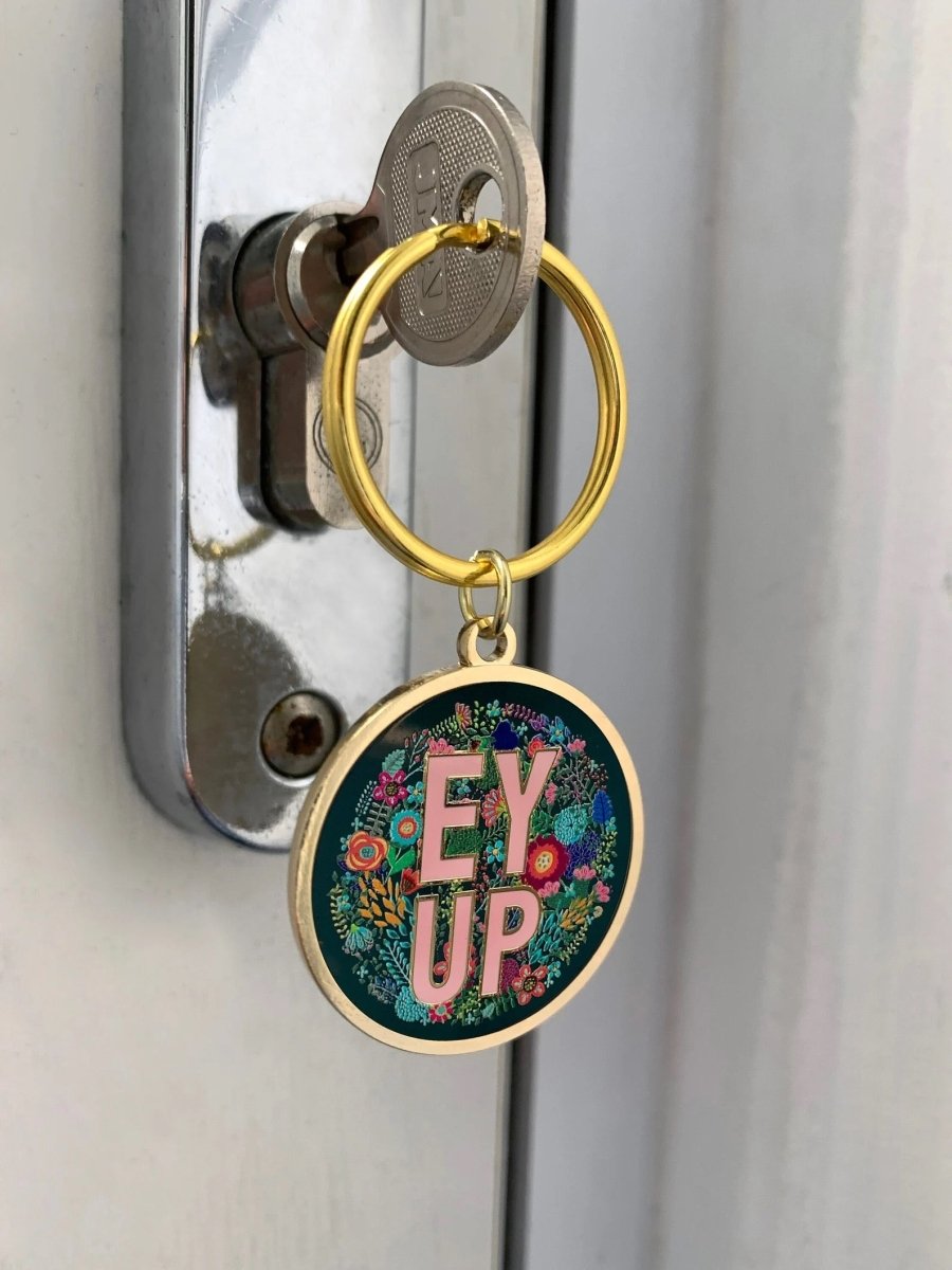 Ey Up Floral Keyring - JAM Artworks - Just Makers JAM Artworks