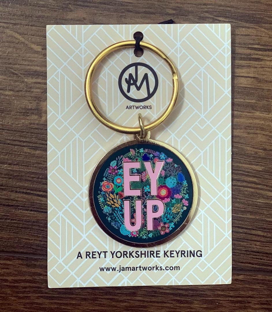 Ey Up Floral Keyring - JAM Artworks_Just Makers