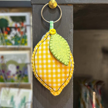 Fabric Lemon Key Chain - Alice and Audrey_Just Makers