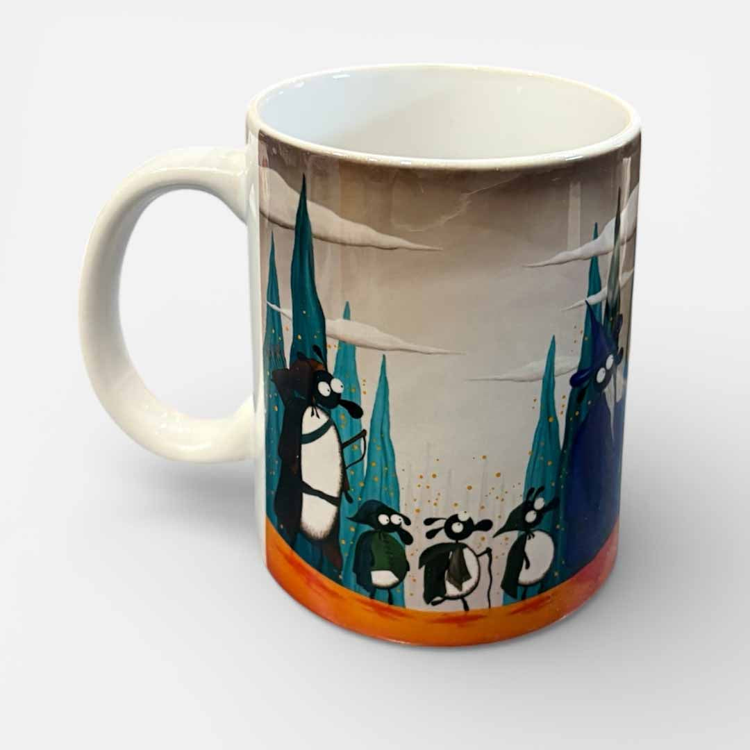 Fellowship of the Ring Ceramic Mug - Mervyn Tay Art_Just Makers