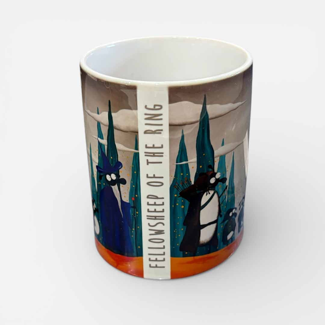 Fellowship of the Ring Ceramic Mug - Mervyn Tay Art_Just Makers