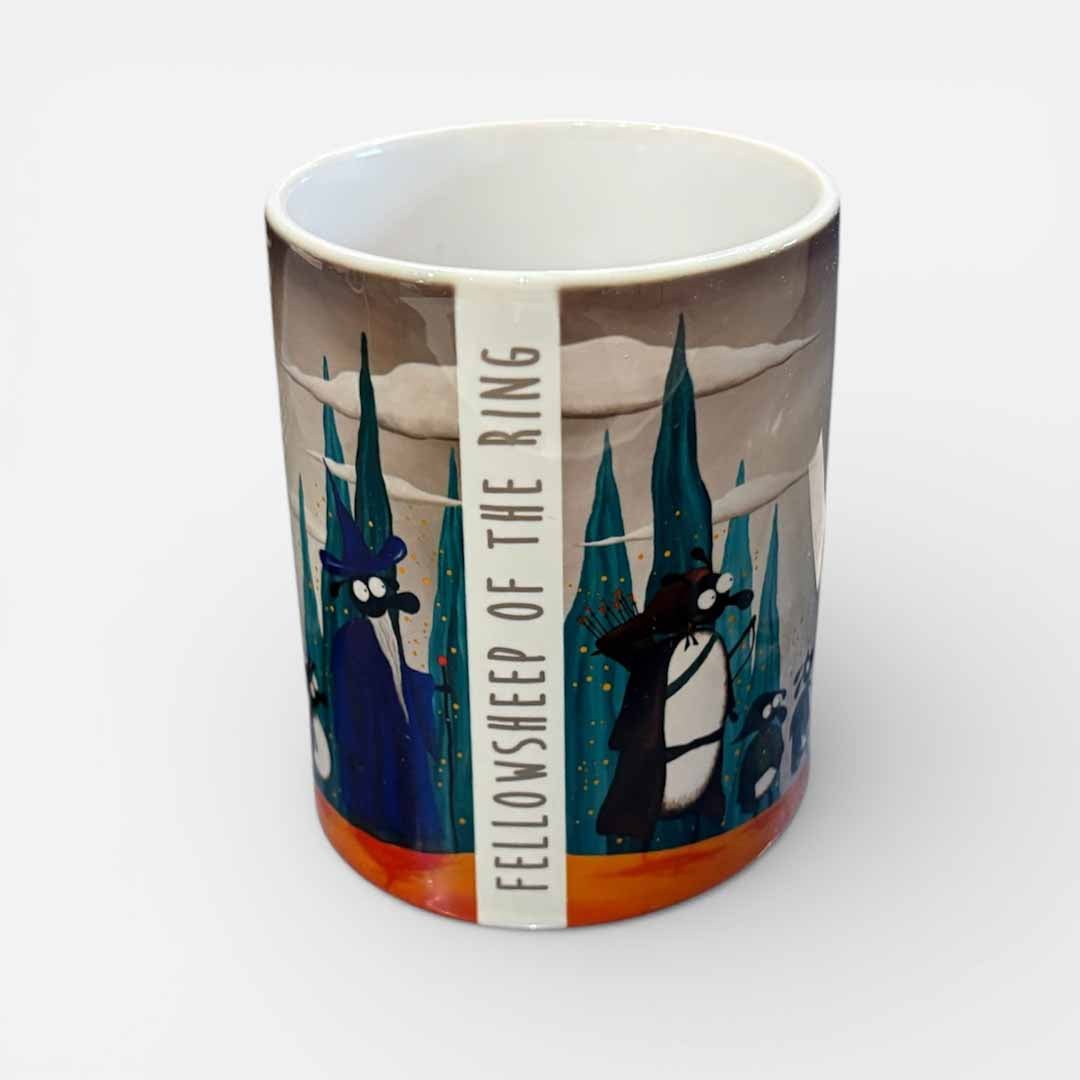 Fellowship of the Ring Ceramic Mug - Mervyn Tay Art - Just Makers Mervyn Tay Art