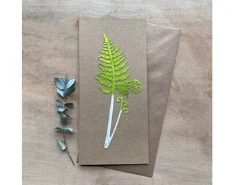 Fern Papercut Card - Natty Deco_Just Makers
