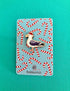 Festive Wooden Seagull Pin Badge - Rat Bean Kat_Just Makers