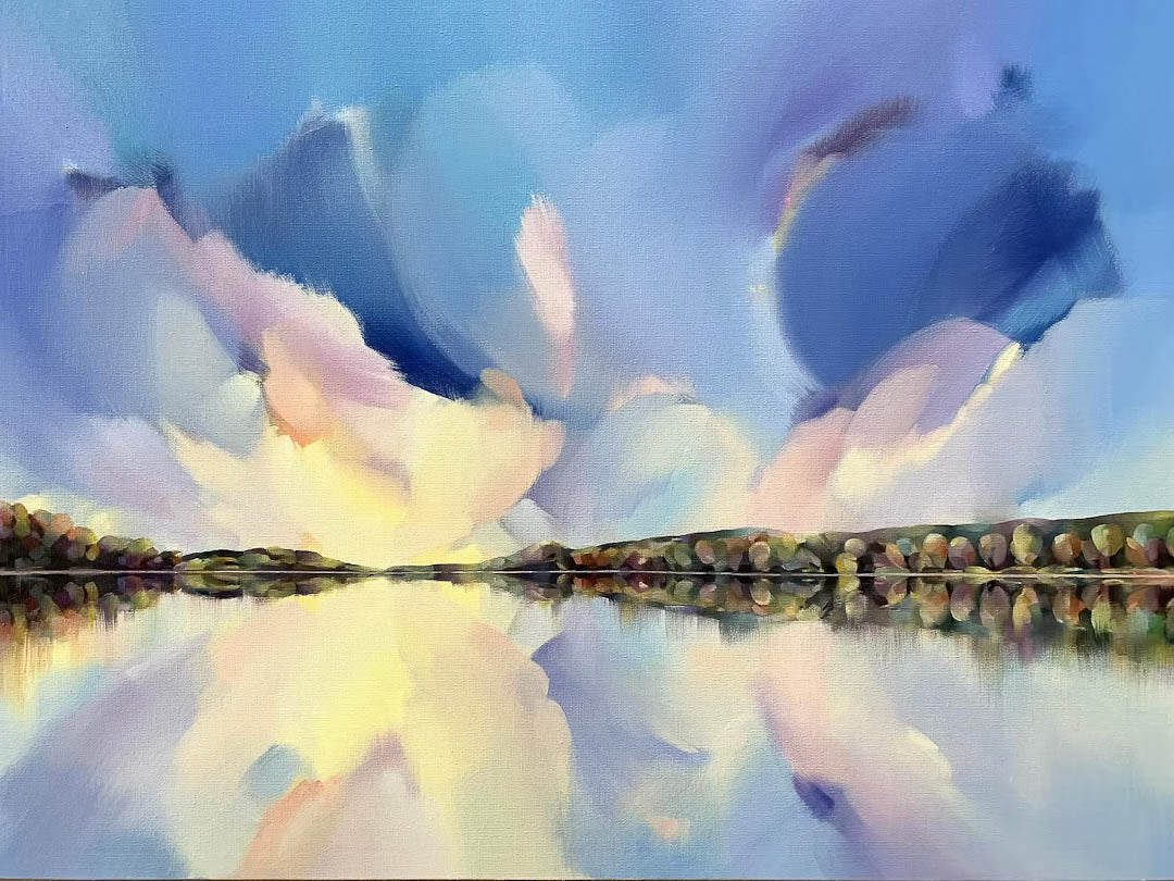 Fewston Reservoir at Dusk Fine Art Giclee Print by Katherine Whitby - Just Makers Katherine Whitby