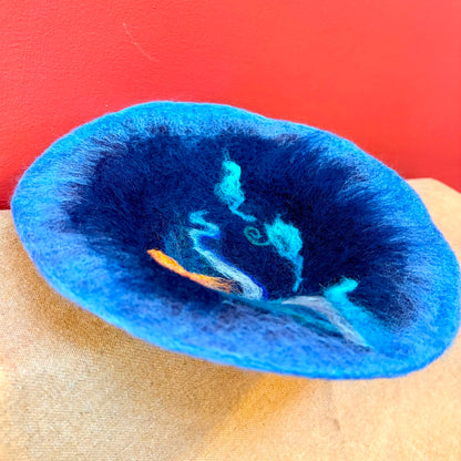 Fishbowl in Blue Felt Sculpture - Felts by Hannah_Just Makers