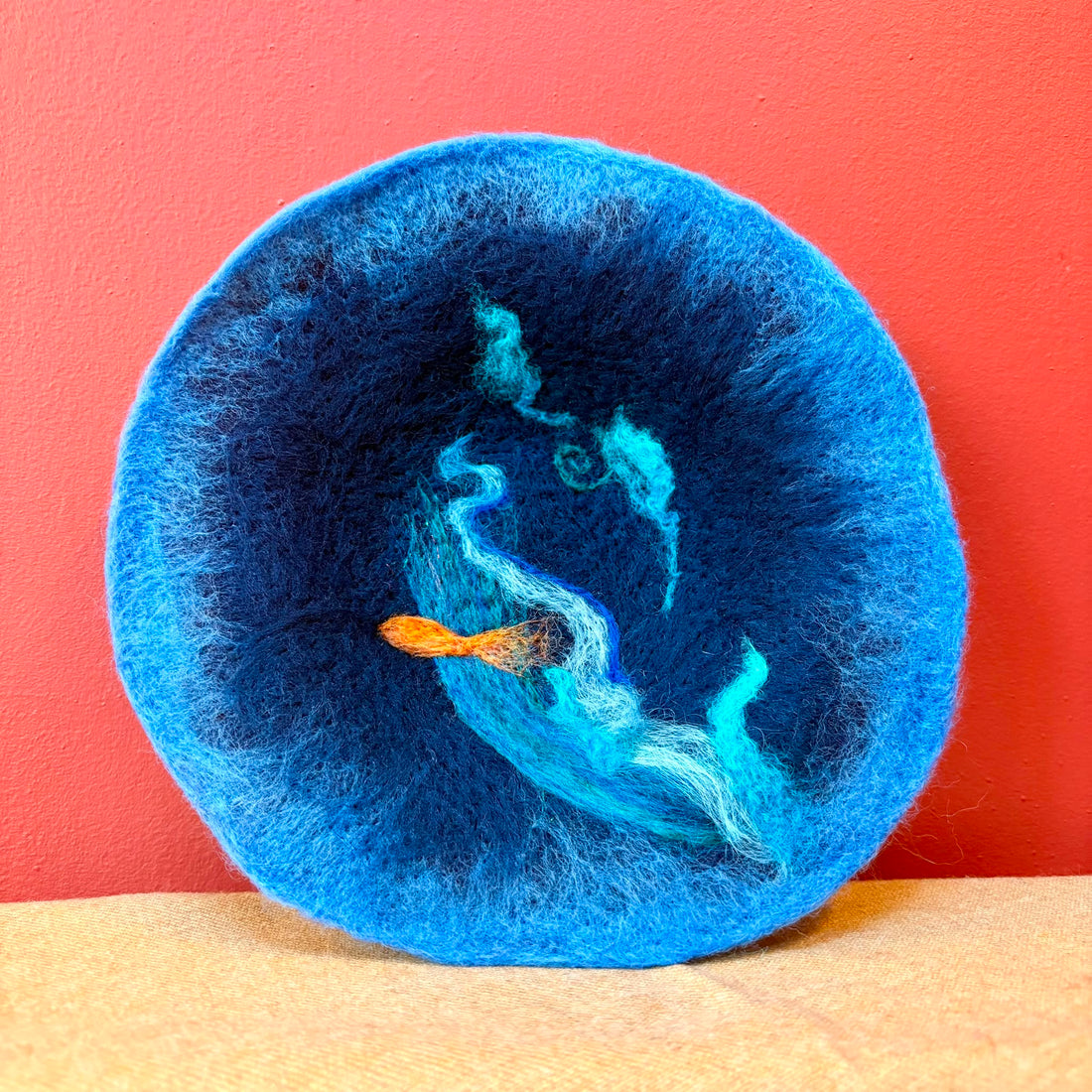 Fishbowl in Blue Felt Sculpture - Felts by Hannah_Just Makers