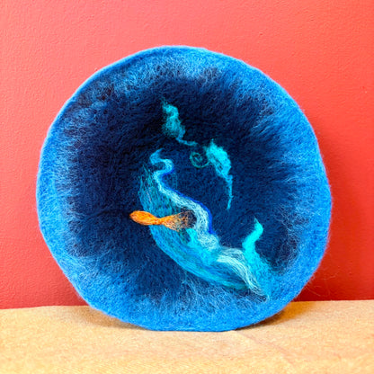Fishbowl in Blue Felt Sculpture - Felts by Hannah_Just Makers