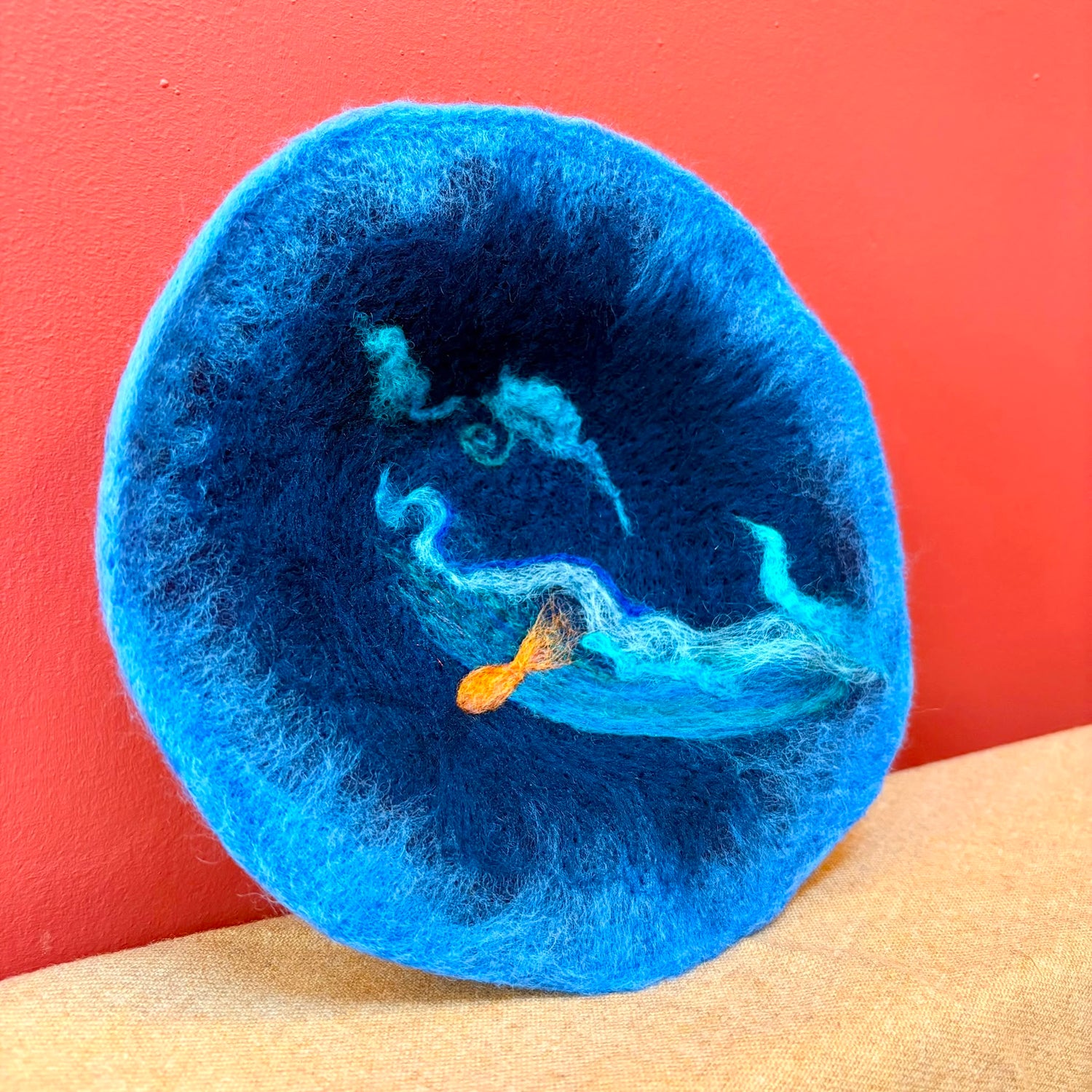 Fishbowl in Blue Felt Sculpture - Felts by Hannah_Just Makers