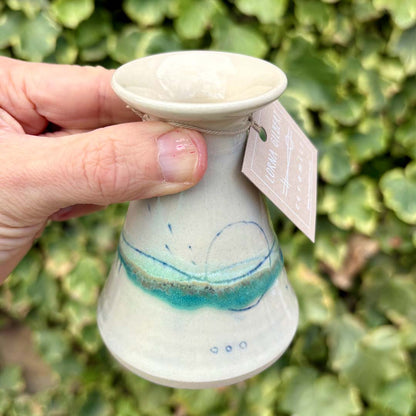 Flared Bud Vase - Seascape - Lorna Gilbert_Just Makers