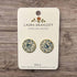 Floral Blue Bird Round Stud Earrings - Laura Draycott_Just Makers