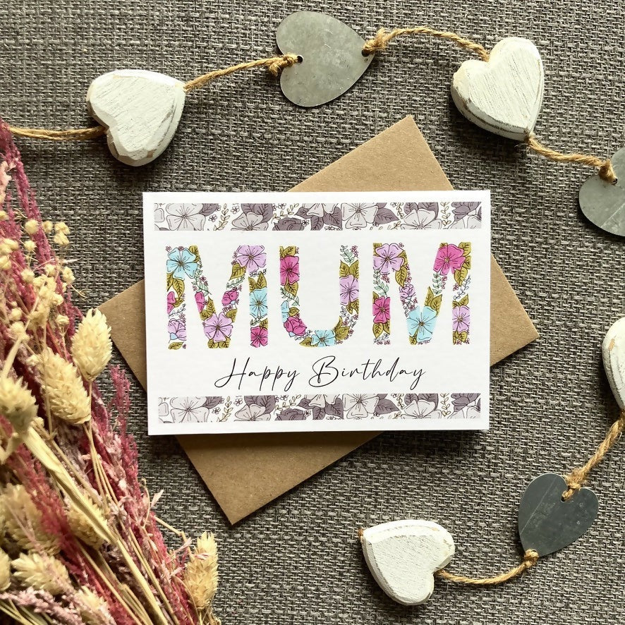 Floral Mum Birthday Card - HD Designs_Just Makers