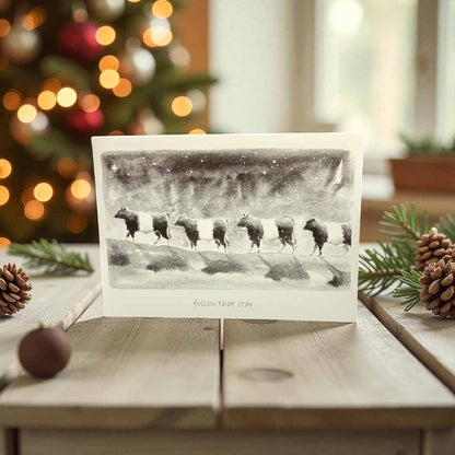 Follow that Star Pack of Five Christmas Cards - Moira McTague - Just Makers Moira McTague