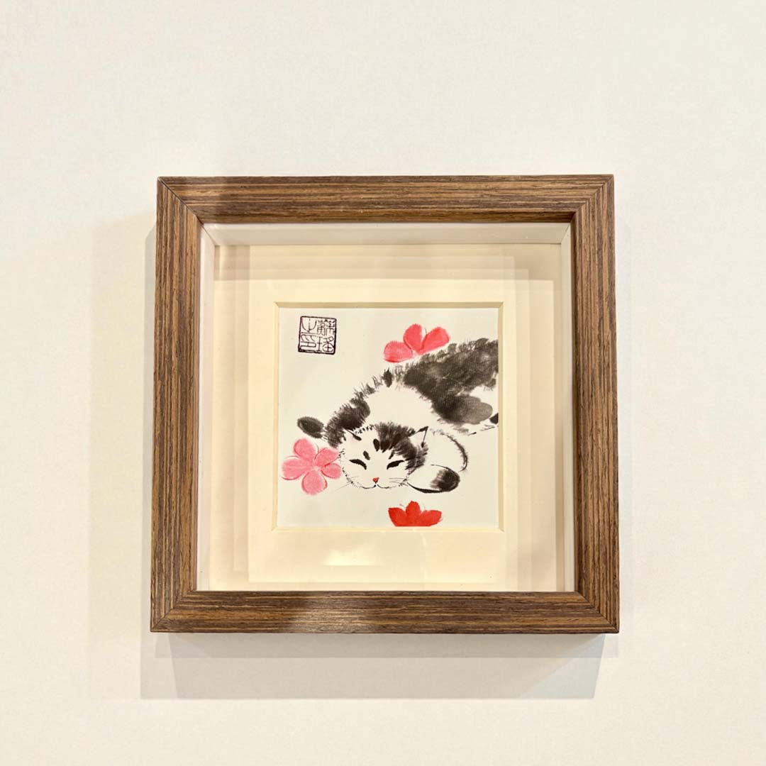 Framed Sleeping Cat Print - Su Yao_Just Makers
