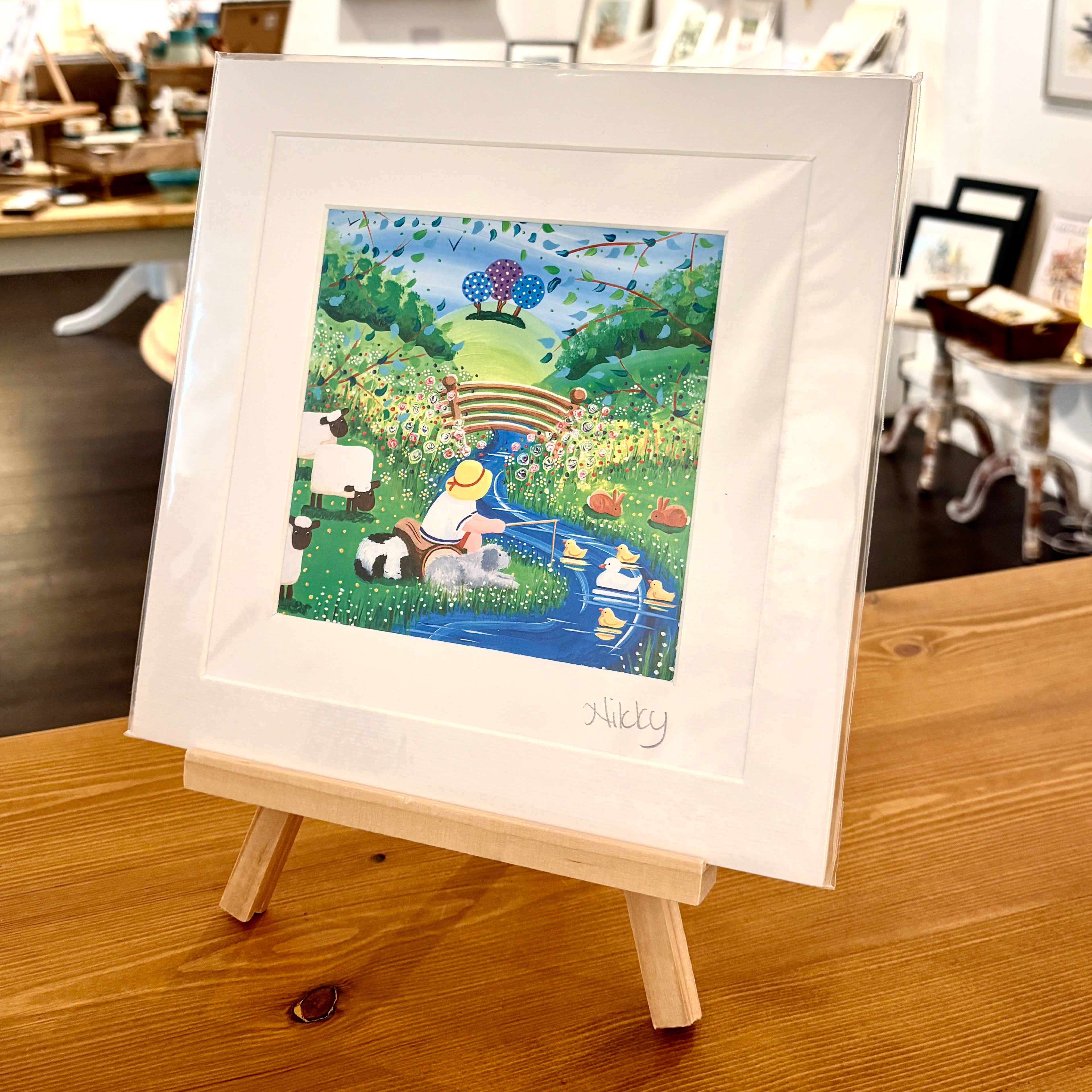 Friends Go Fishing Mounted Print - Nikky Corker_Just Makers