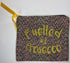 Fuelled by Prosecco Glitter Purse - Touchy Feely Textiles_Just Makers