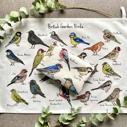 Garden Birds Tea Towel - HD Designs_Just Makers