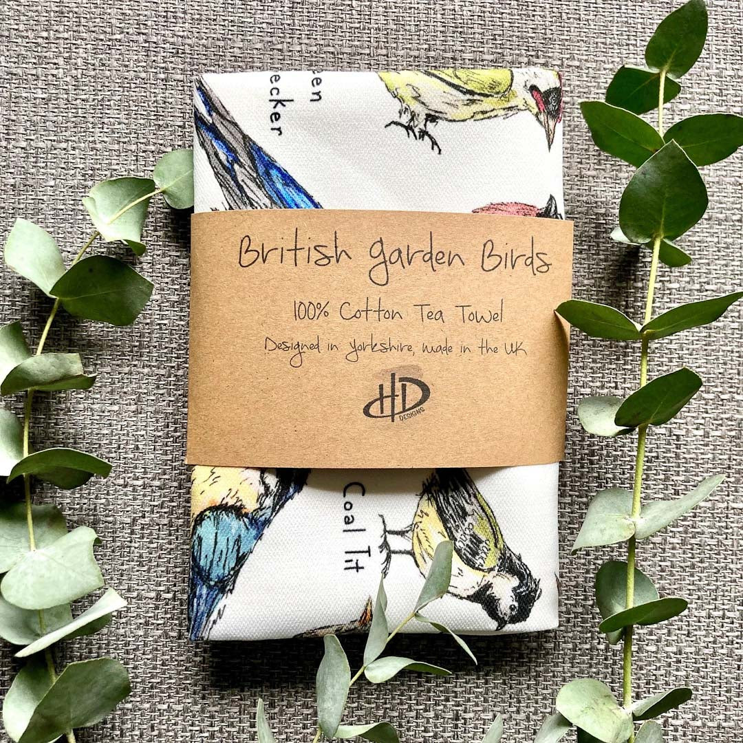 Garden Birds Tea Towel - HD Designs_Just Makers