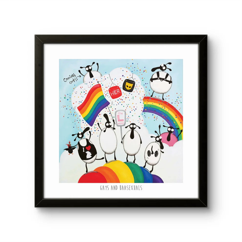 Gays and Baasexuals 10&quot; Print - Mervyn Tay Art_Just Makers