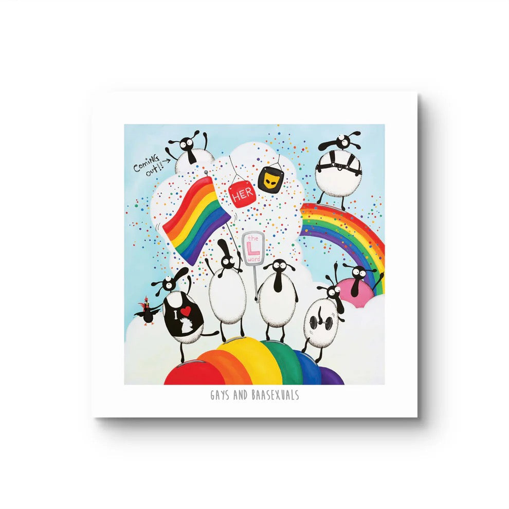 Gays and Baasexuals 10&quot; Print - Mervyn Tay Art_Just Makers