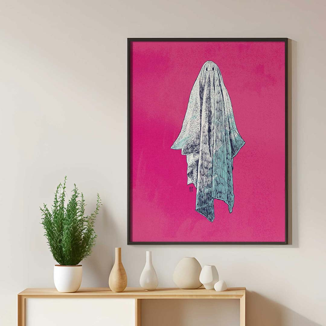 Ghost Minimalist Art Unframed A4 Print - Bejojo Art_Just Makers