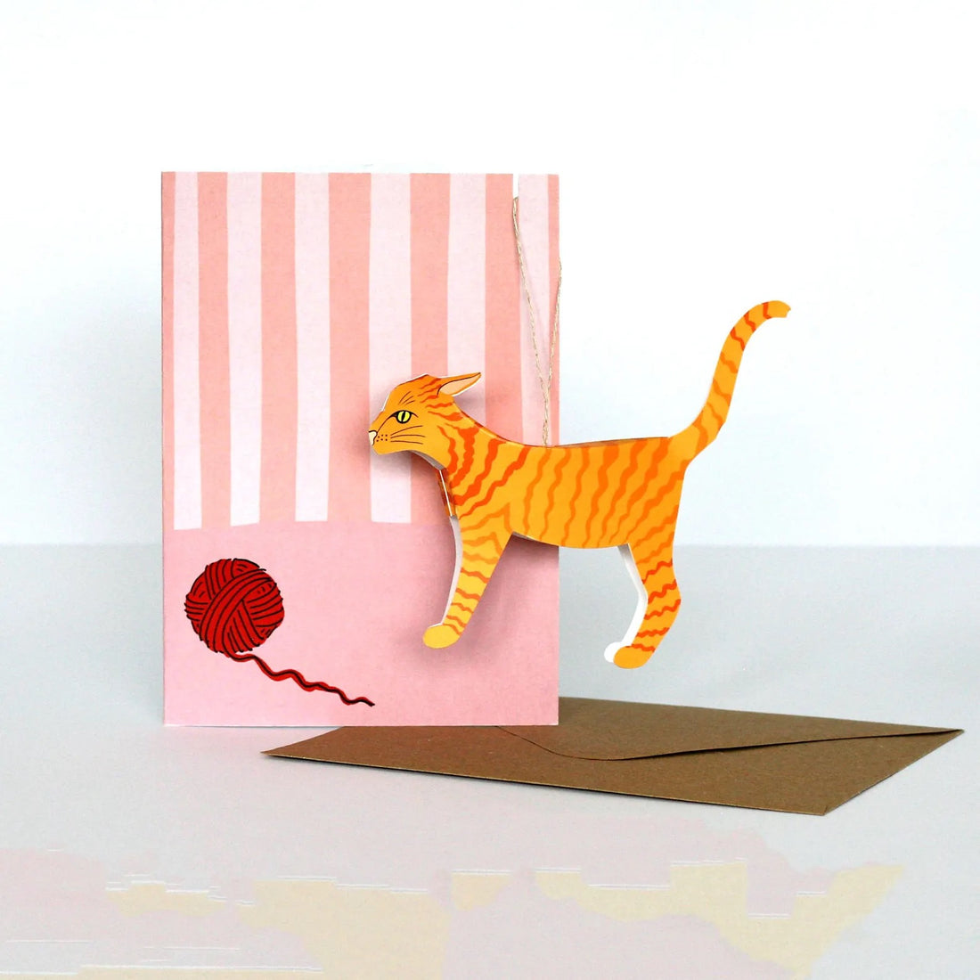 Ginger Cat Pop-Up 3D Card &amp; Decoration_Just Makers
