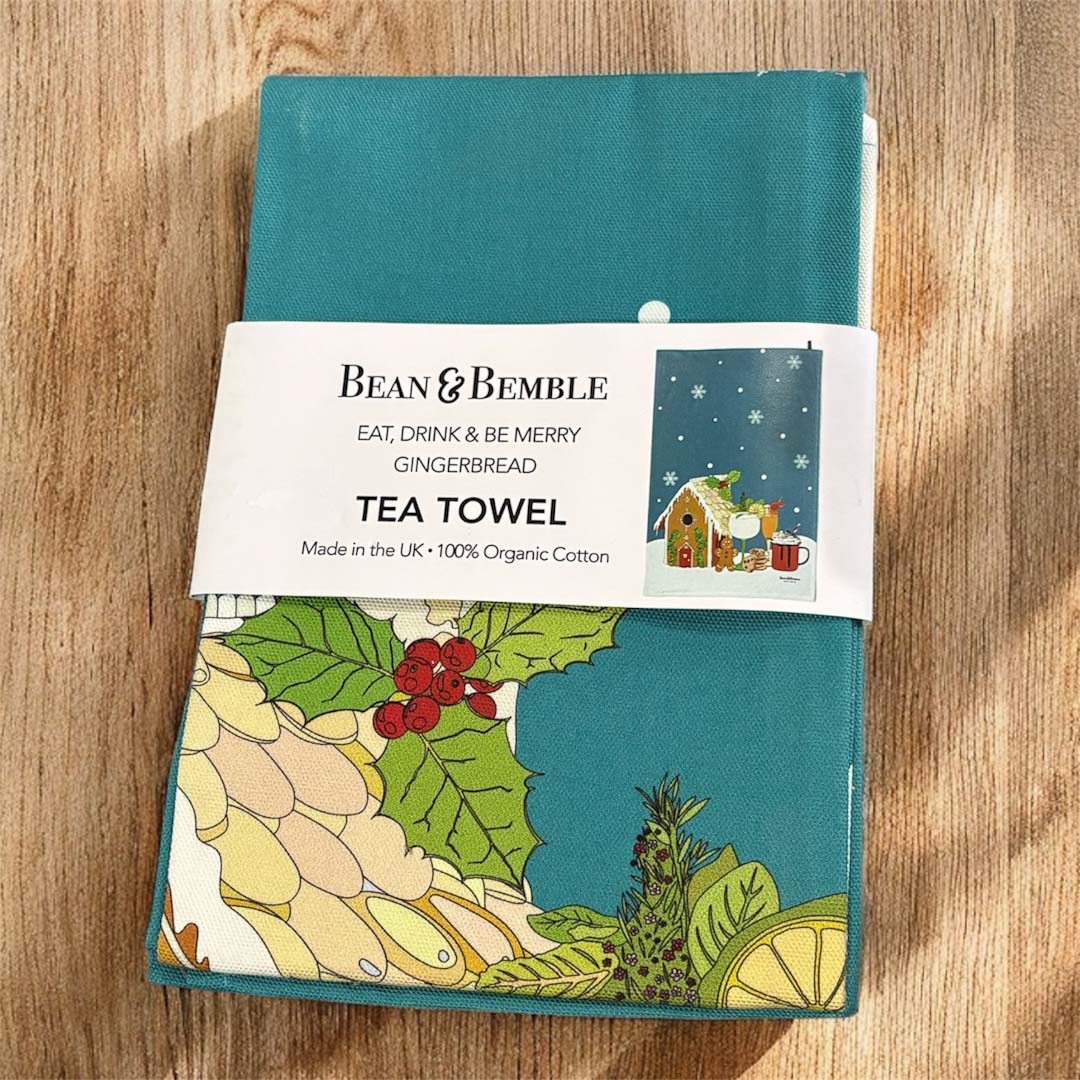 Gingerbread House Tea Towel - Bean and Bemble_Just Makers