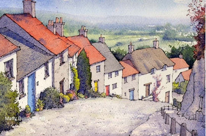 Gold Hill Mounted Print - Matty Burnham_Just Makers