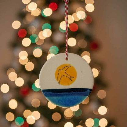 Golden Swift Decoration - Lorna Gilbert Ceramics_Just Makers