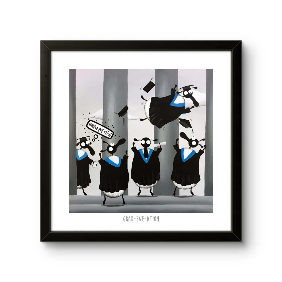 Grad-Ewe-Ation 10&quot; Print - Mervyn Tay Art_Just Makers