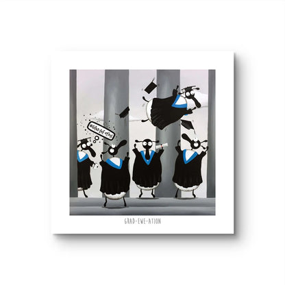 Grad-Ewe-Ation 10&quot; Print - Mervyn Tay Art_Just Makers