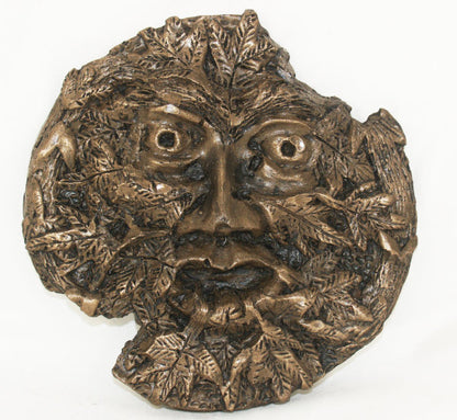 Green Man Medium Circular Plaque – John Rattenbury_Just Makers