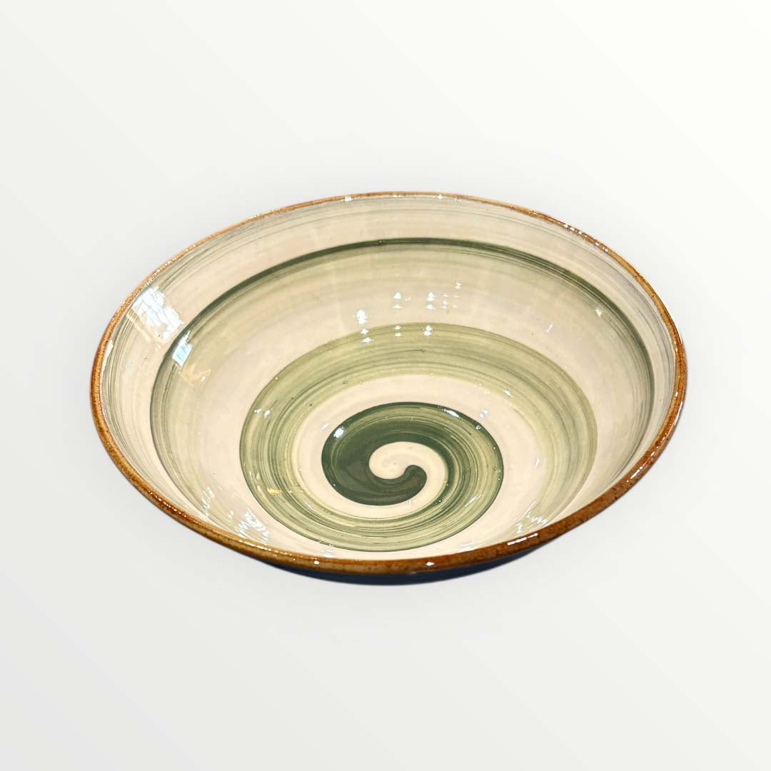 Green Wold Pottery Bowl - Medium Size_Just Makers