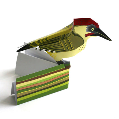 Green Woodpecker Pop-Up 3D Card &amp; Decoration_Just Makers