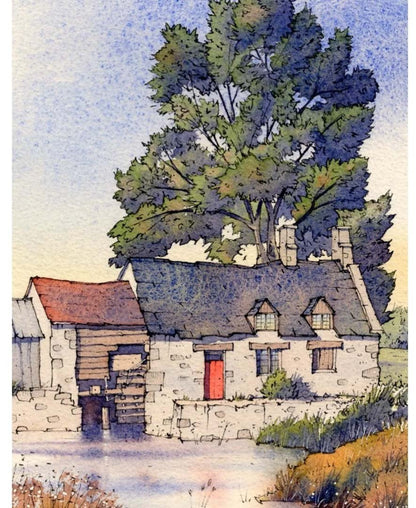 Gretton Mill A4 Mounted Print - Matty Burnham - Just Makers Matty Burnham