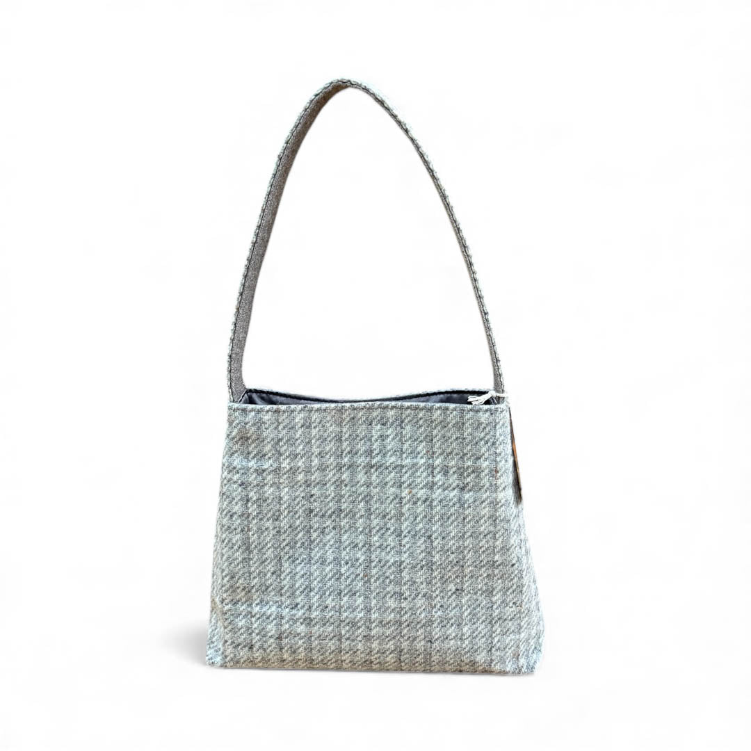 Grey 100% Wool Bucket Handbag - Amanda Scott_Just Makers