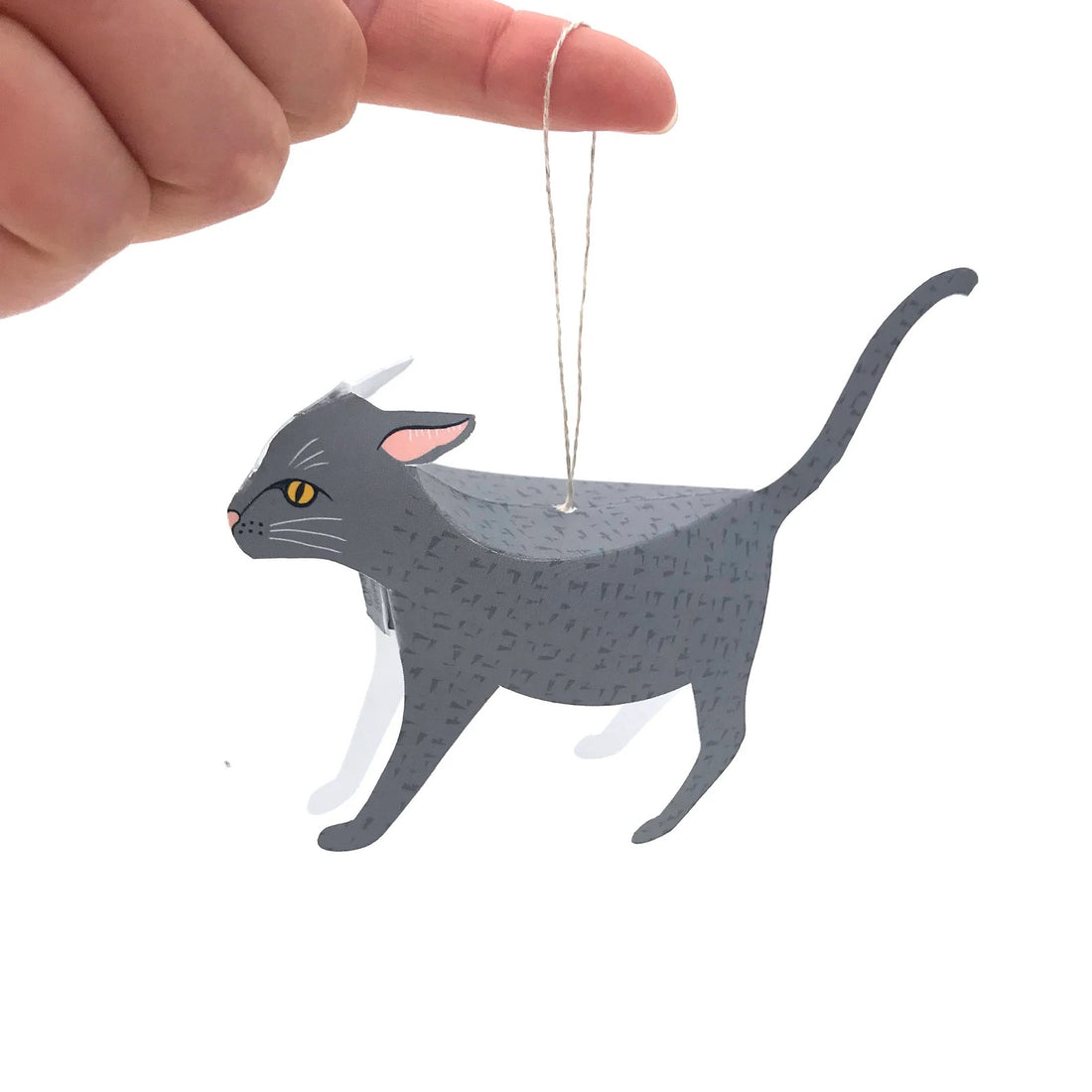 Grey Cat Pop-Up 3D Card &amp; Decoration_Just Makers