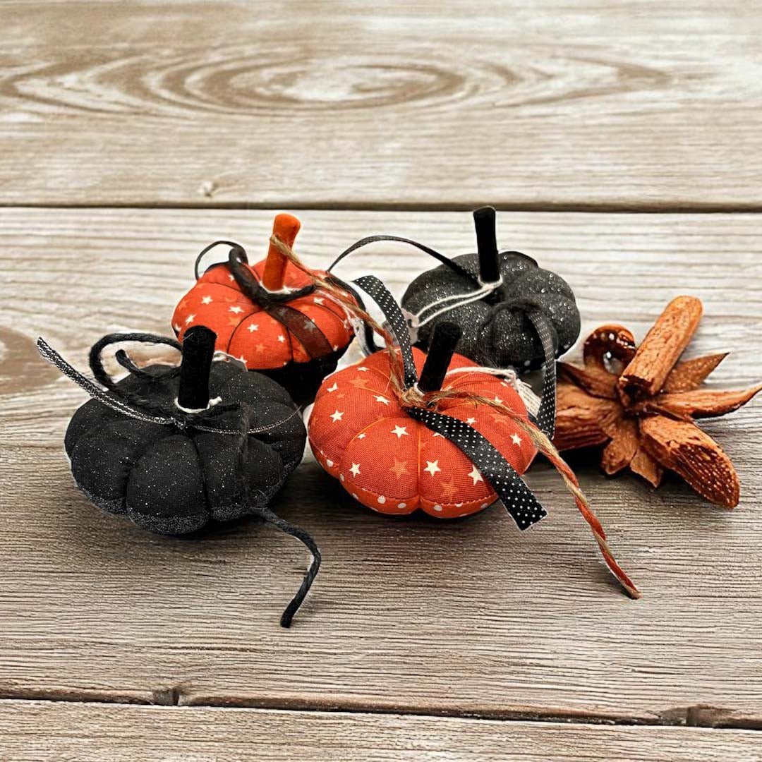 Halloween Fabric Pumpkin Small - Alice and Audrey - Just Makers Alice &amp; Audrey