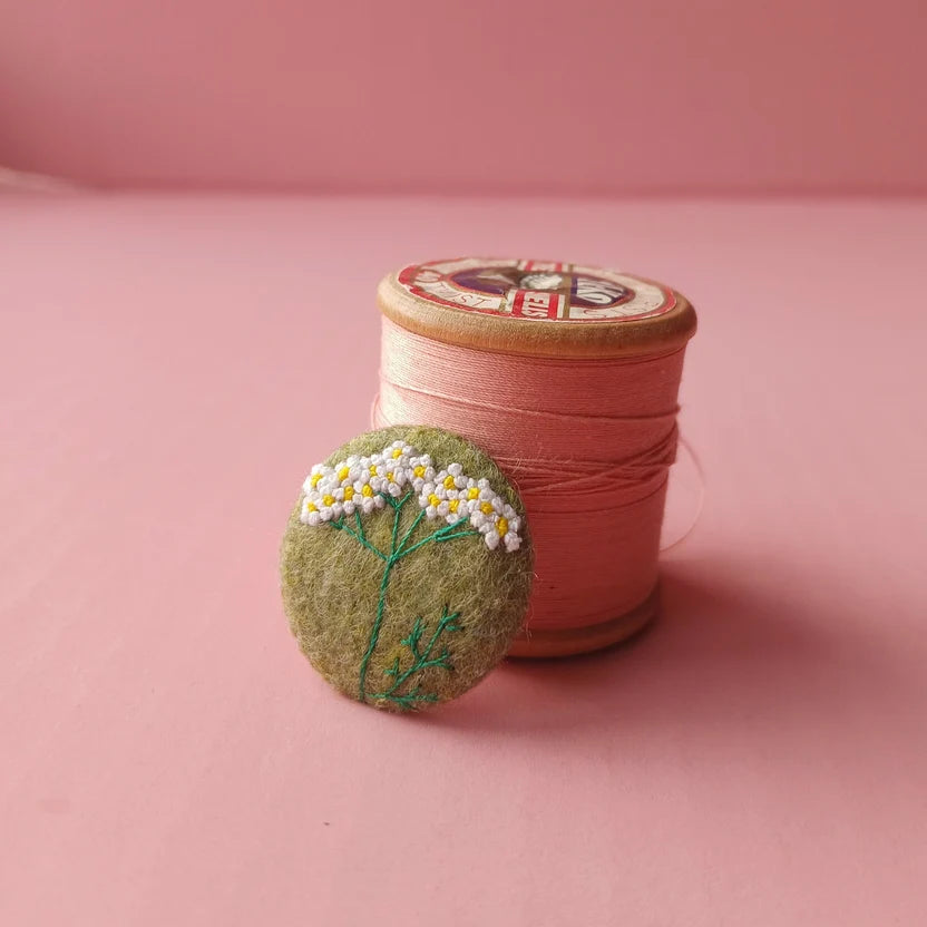 Hand Embroidered Floral Badge - AmyPanda_Just Makers