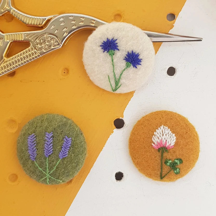 Hand Embroidered Set of 3 Badges - AmyPanda_Just Makers1